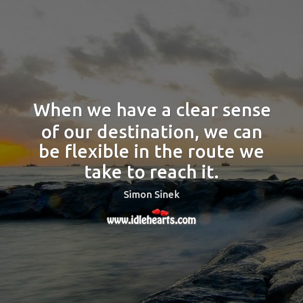 When we have a clear sense of our destination, we can be Image