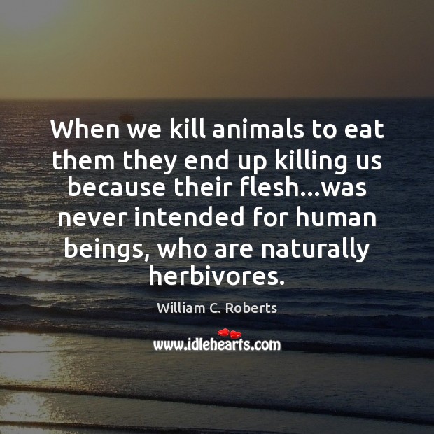 When we kill animals to eat them they end up killing us Image