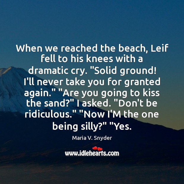 When we reached the beach, Leif fell to his knees with a Image