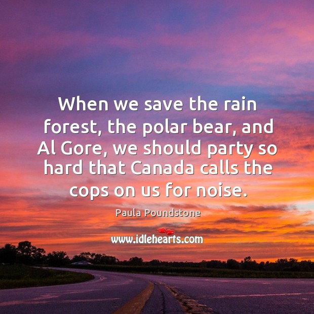 When we save the rain forest, the polar bear, and Al Gore, Image