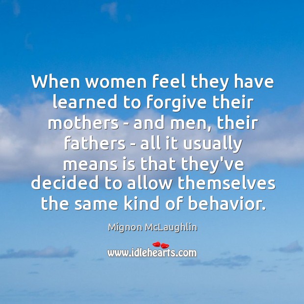When women feel they have learned to forgive their mothers – and Image