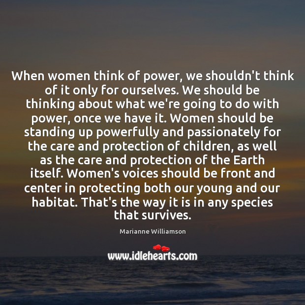 When women think of power, we shouldn’t think of it only for Image