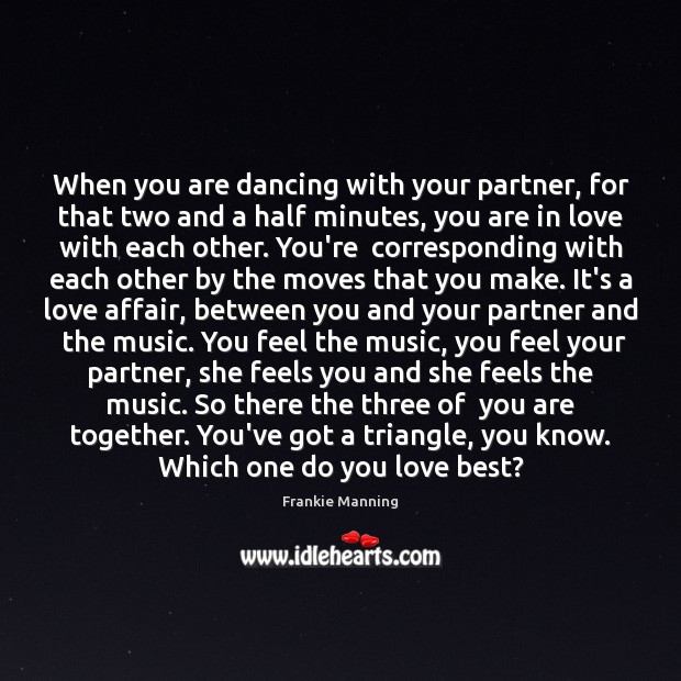 When you are dancing with your partner, for that two and a Image