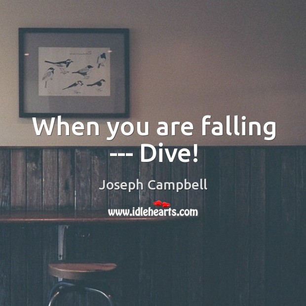 When you are falling — Dive! Image