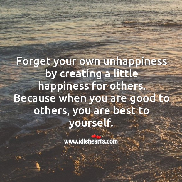 When you are good to others, you are best to yourself. Image