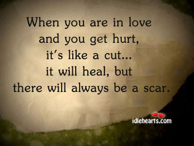 When you are in love and you get hurt, it’s like a Hurt Quotes Image