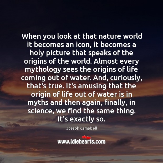 When you look at that nature world it becomes an icon, it Image