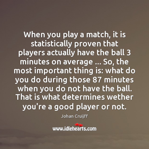 When you play a match, it is statistically proven that players actually Image