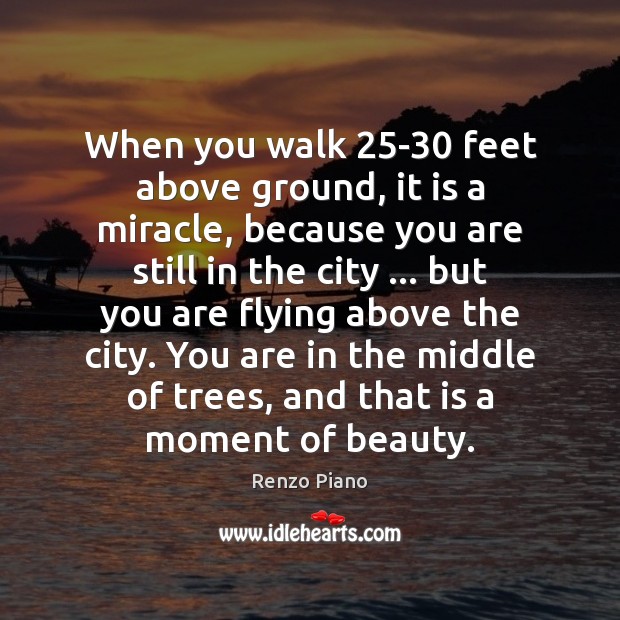 When you walk 25-30 feet above ground, it is a miracle, because Image