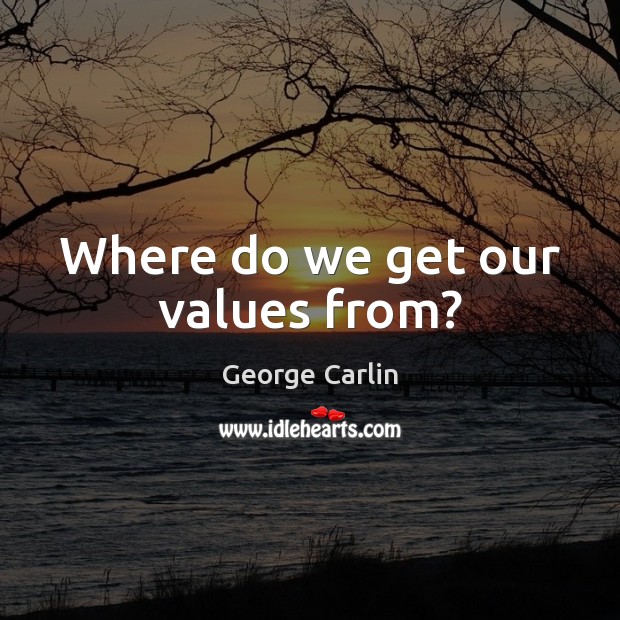 Where do we get our values from? Image