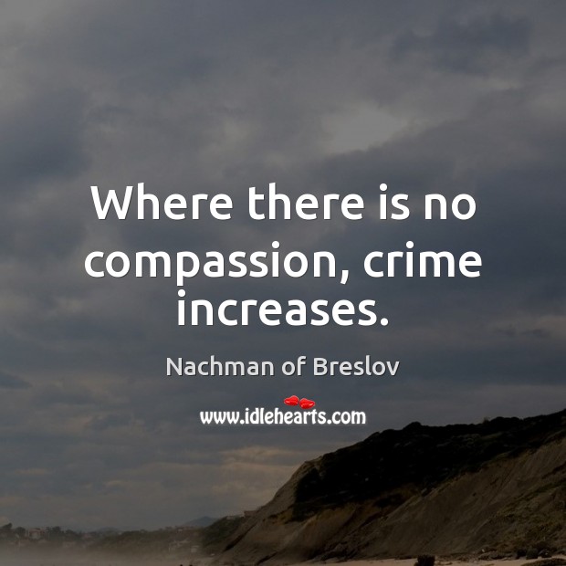 Where there is no compassion, crime increases. Crime Quotes Image