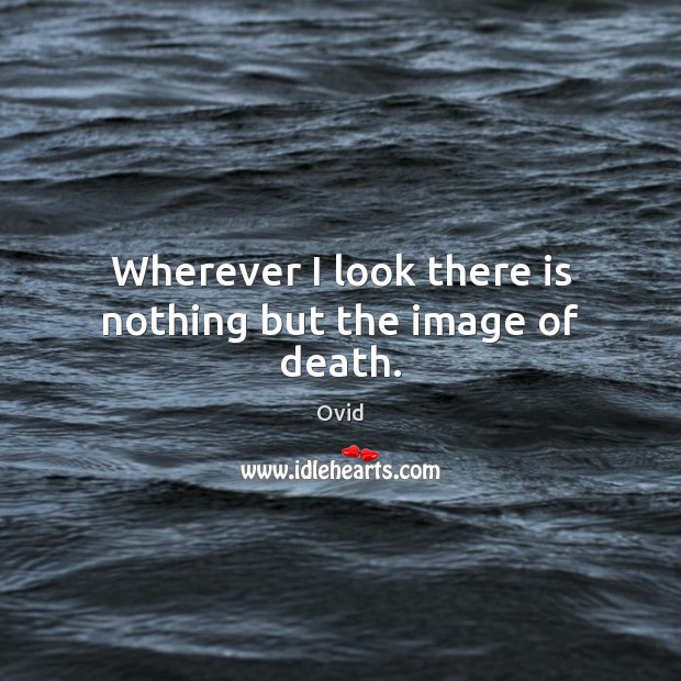 Wherever I look there is nothing but the image of death. Ovid Picture Quote