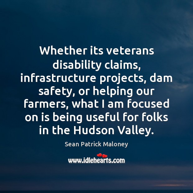 Whether its veterans disability claims, infrastructure projects, dam safety, or helping our Image
