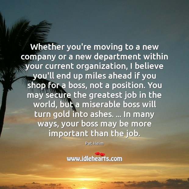 Whether you’re moving to a new company or a new department within Image