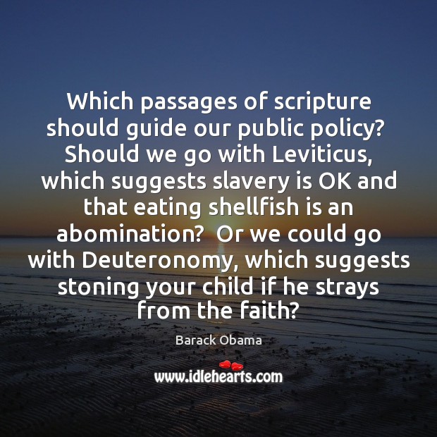 Which passages of scripture should guide our public policy?  Should we go Image