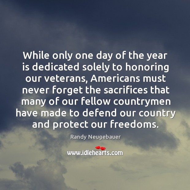 While only one day of the year is dedicated solely to honoring our veterans Image