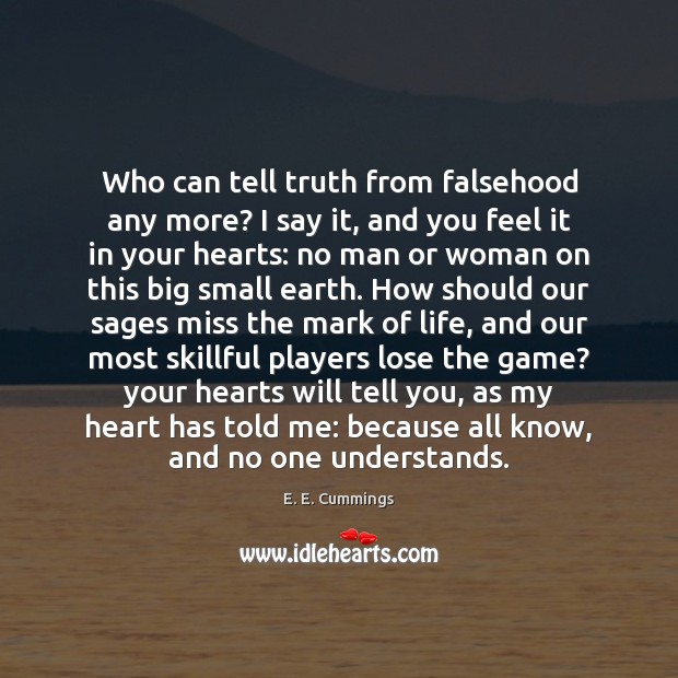 Who can tell truth from falsehood any more? I say it, and Image