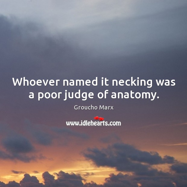 Whoever named it necking was a poor judge of anatomy. 