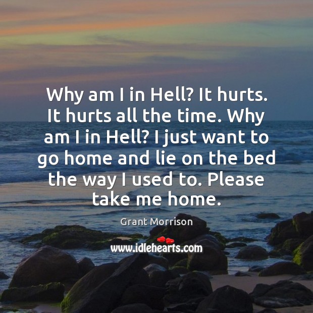 Why am I in Hell? It hurts. It hurts all the time. Lie Quotes Image