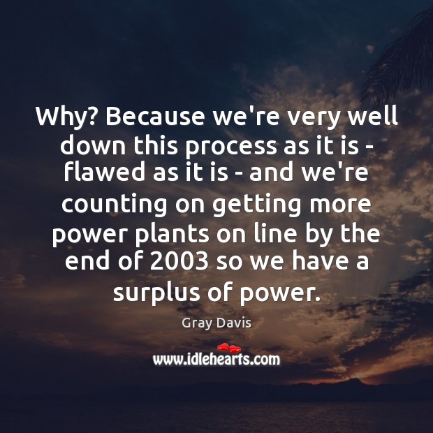 Why? Because we’re very well down this process as it is – Image