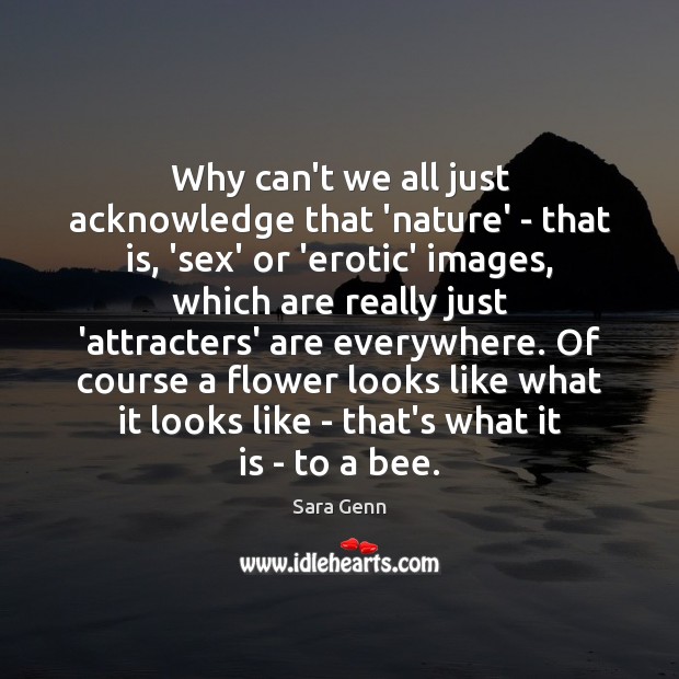 Why can’t we all just acknowledge that ‘nature’ – that is, ‘sex’ Image