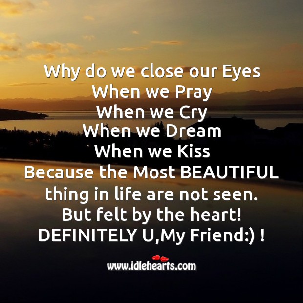 Why do we close our eyes Image