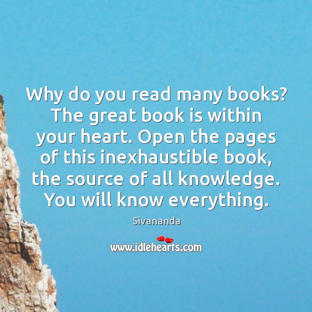 Why do you read many books? The great book is within your Image