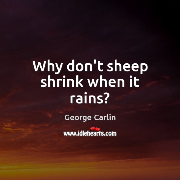 Why don’t sheep shrink when it rains? Image