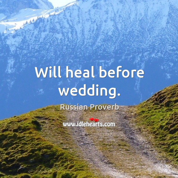 Will heal before wedding. Image