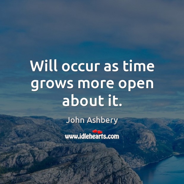 Will occur as time grows more open about it. Image