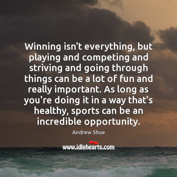 Winning isn’t everything, but playing and competing and striving and going through Sports Quotes Image