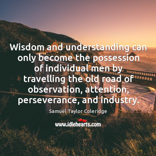 Wisdom and understanding can only become the possession of individual men by travelling Wisdom Quotes Image