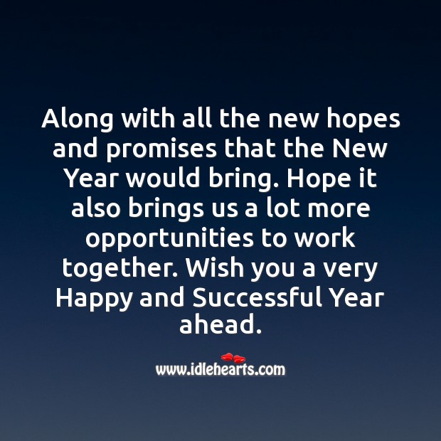 Wish you a very Happy and Successful Year ahead. New Year Quotes Image