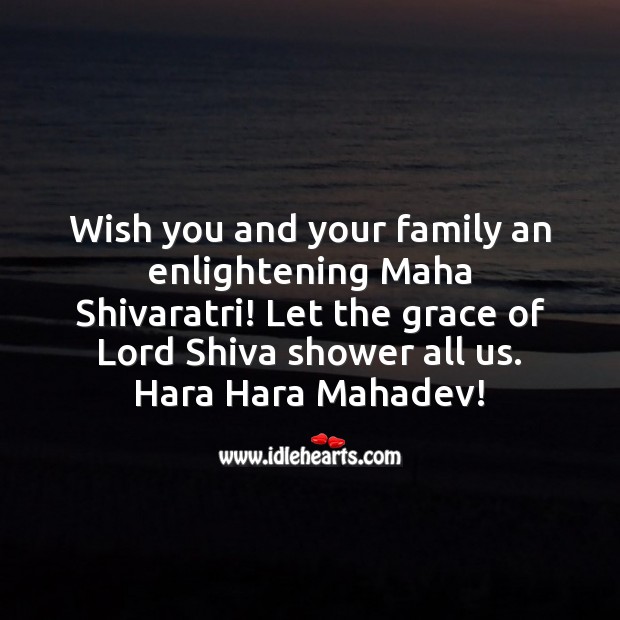 Wish you and your family an enlightening Maha Shivaratri! Image