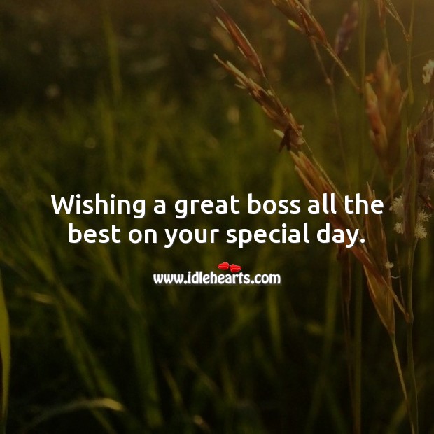 Wishing a great boss all the best on your special day. Birthday Messages for Boss Image