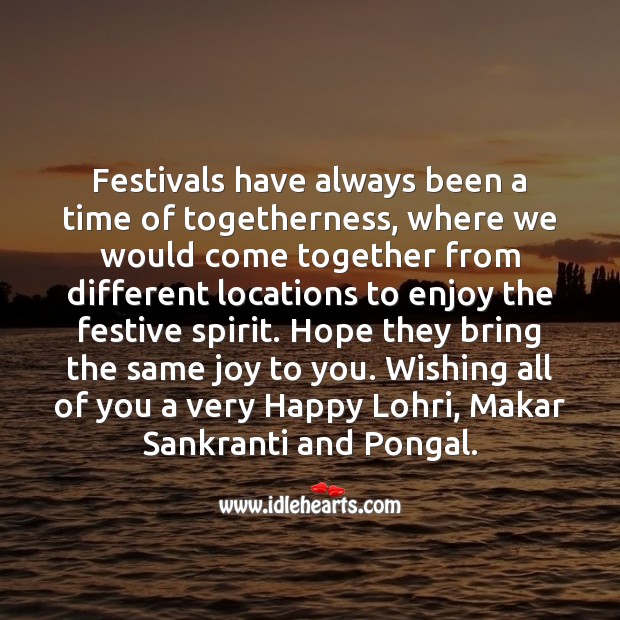 Wishing all of you a very Happy Lohri, Makar Sankranti and Pongal. Makar Sankranti Wishes Image