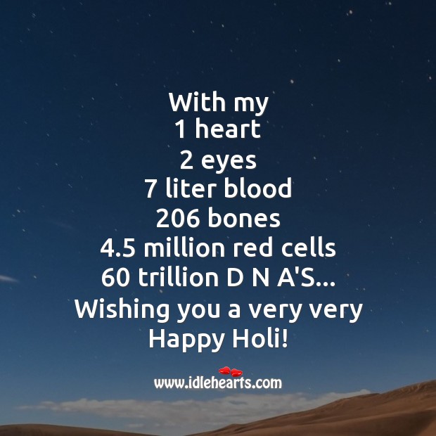 Wishing you a very very happy holi! Image