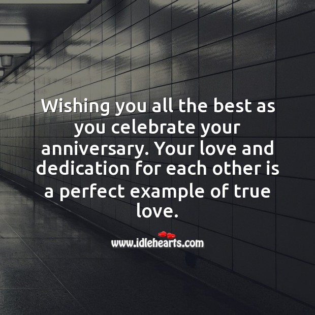 Wishing you all the best as you celebrate your anniversary. Image