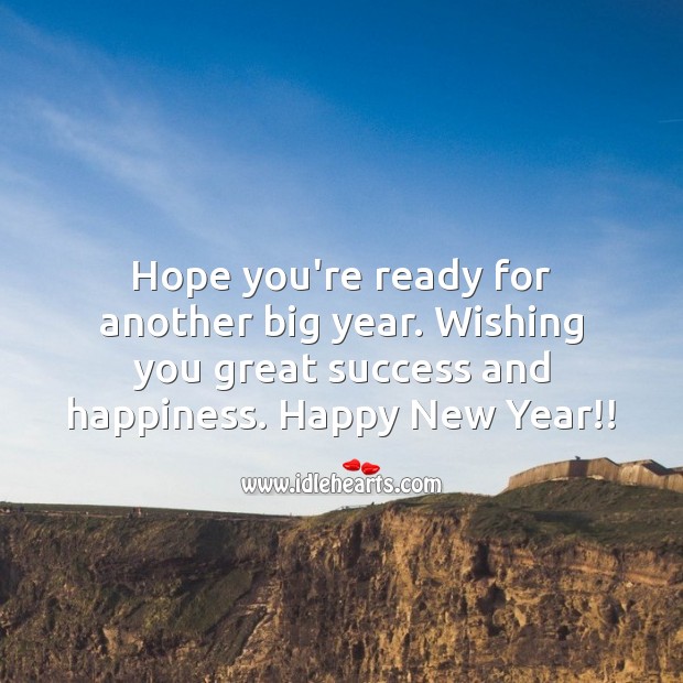 Wishing you great success and happiness. Happy New Year!! Happy New Year Messages Image