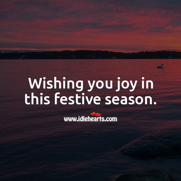 Wishing you joy in this festive season. Wishing You Messages Image