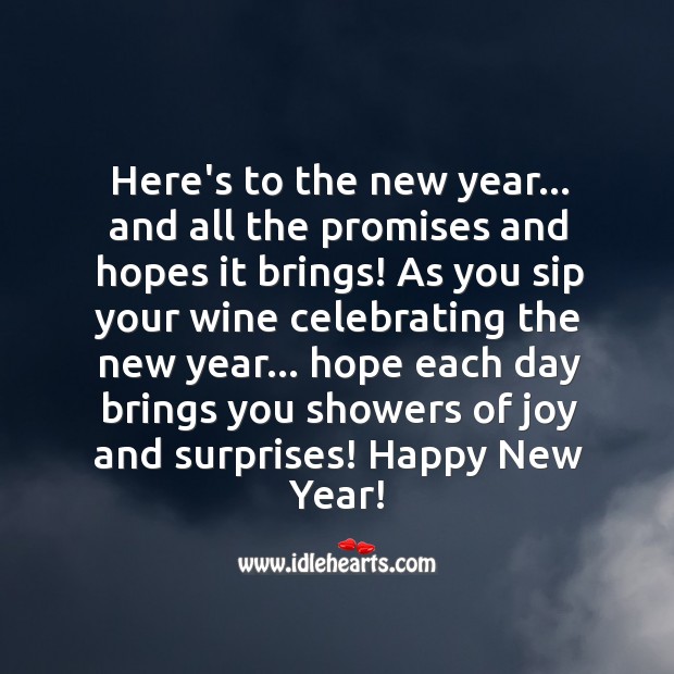 Wishing you showers of joy and surprises this new year! Image