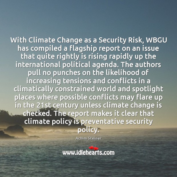 With Climate Change as a Security Risk, WBGU has compiled a flagship Climate Change Quotes Image