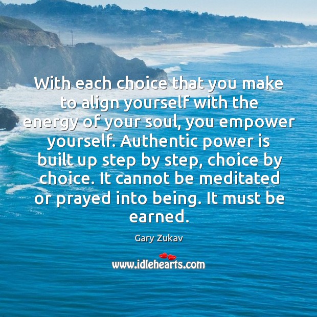 With each choice that you make to align yourself with the energy Image
