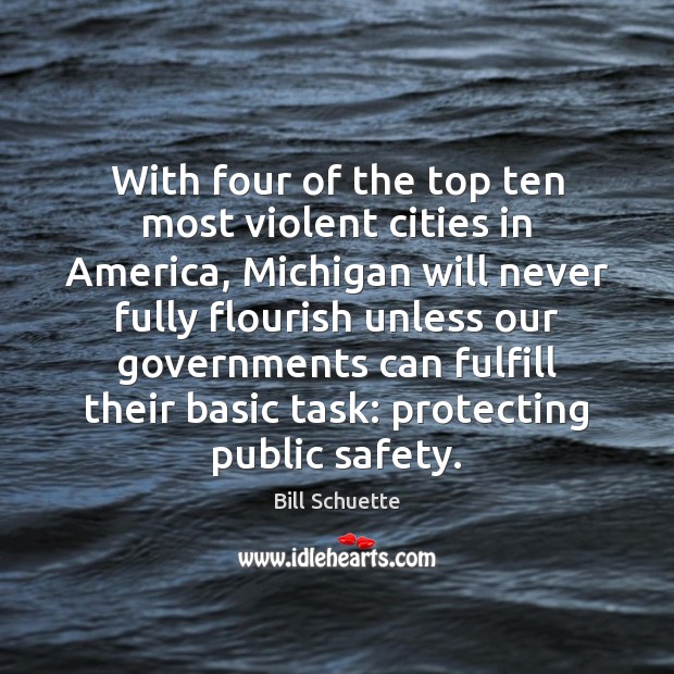 With four of the top ten most violent cities in America, Michigan Image