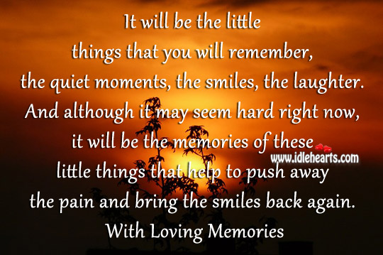 Push away the pain and bring the smiles back again. Image
