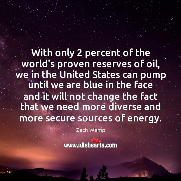 With only 2 percent of the world’s proven reserves of oil, we in Image