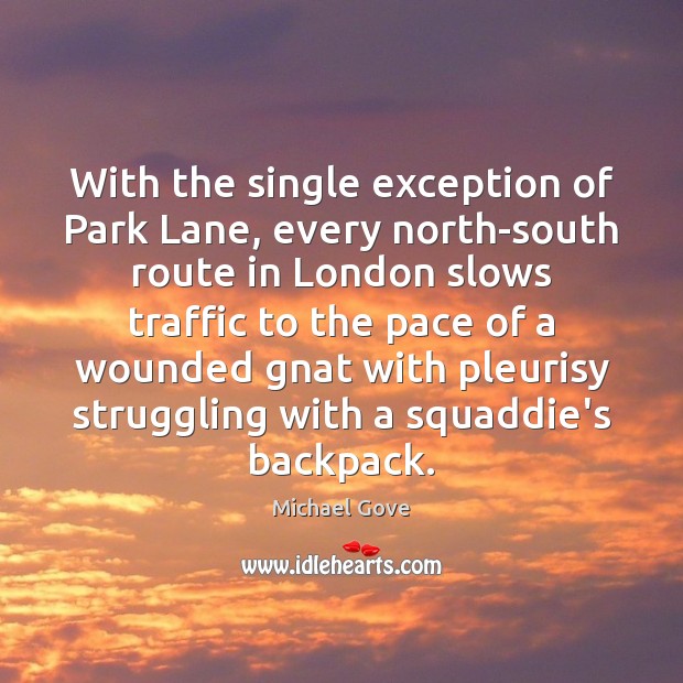 With the single exception of Park Lane, every north-south route in London Image
