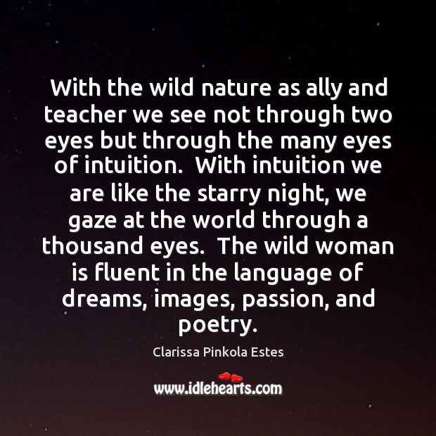 With the wild nature as ally and teacher we see not through Image