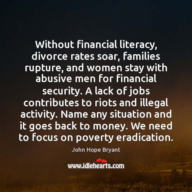 Without financial literacy, divorce rates soar, families rupture, and women stay with Image