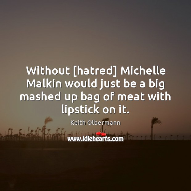 Without [hatred] Michelle Malkin would just be a big mashed up bag Image